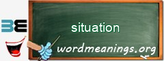 WordMeaning blackboard for situation